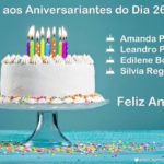 Aniversariantes do Dia 26/11/2017
